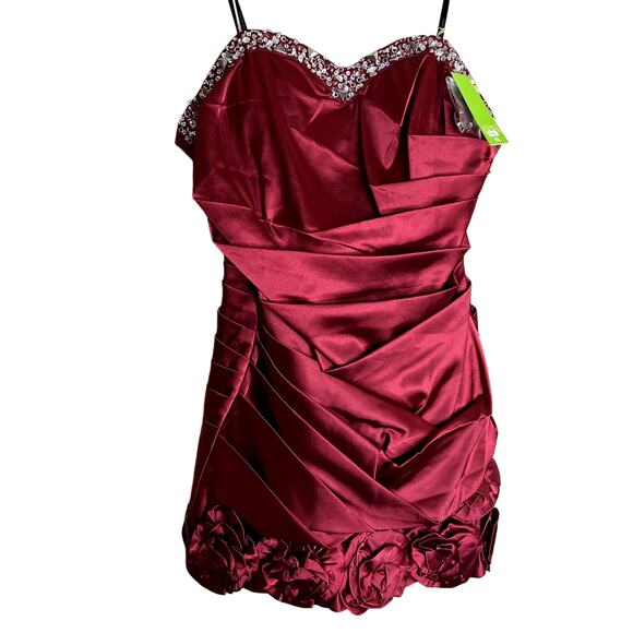 Nox Anabel Mini Strapless Dress Women Size XL Neckline Party Prom Homecoming - Picture 2 of 16